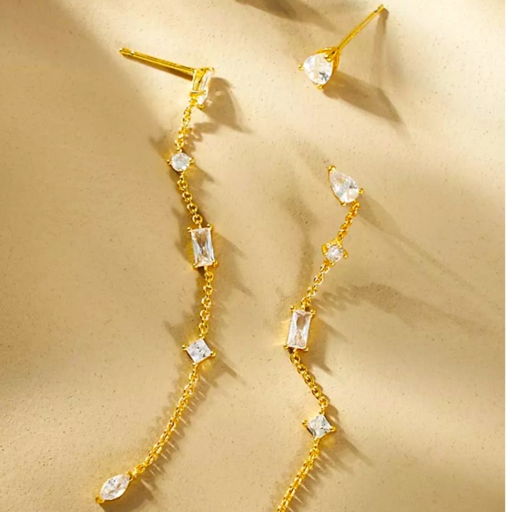 NWT linear drop earrings